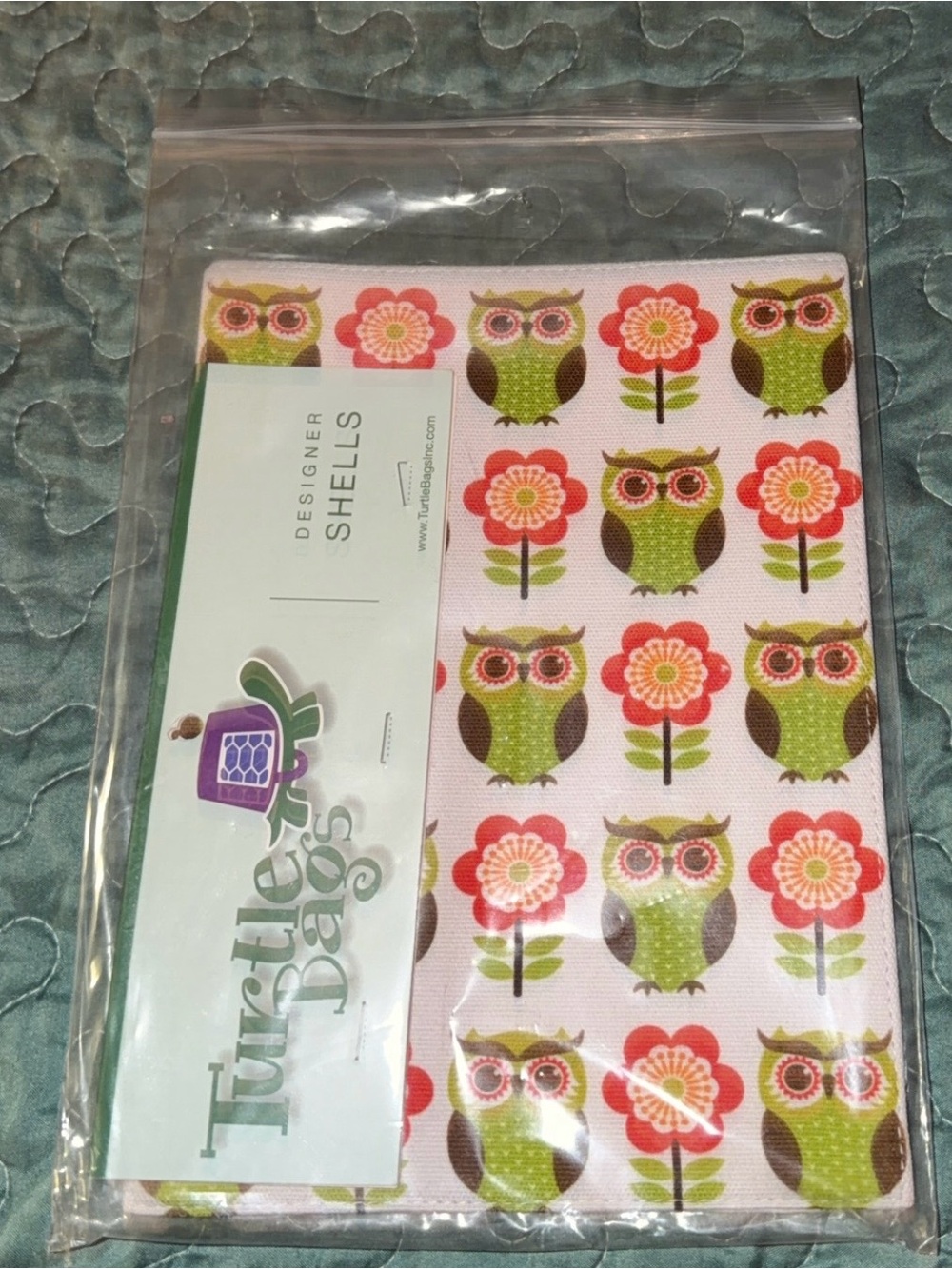 Turtle Bags Designer Shells Green Owl Print Crossbody Bag